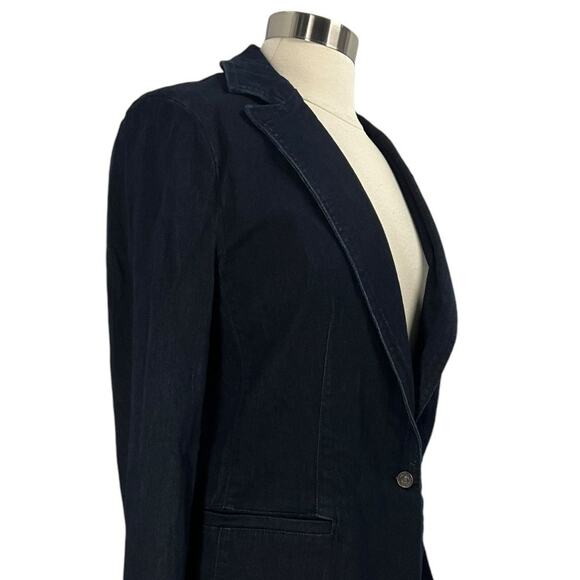 GLORIA VANDERBILT Blue Denim Blazer SZ Medium - Picture 3 of 11